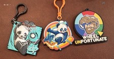 Dude Perfect Keychains Basketball Panda  Wheel Unfortunate Lot Of 3