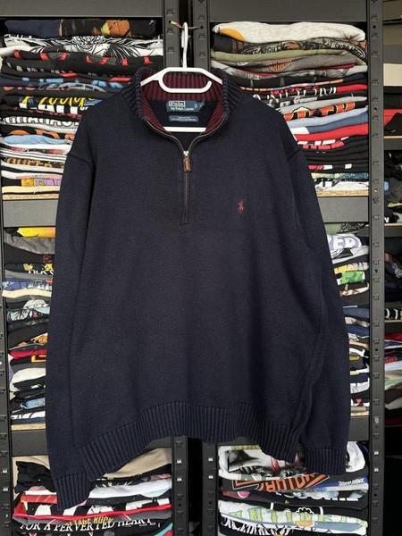 Men Polo Ralph Lauren Sweater Navy 44 / XXL / 52 #CO2U