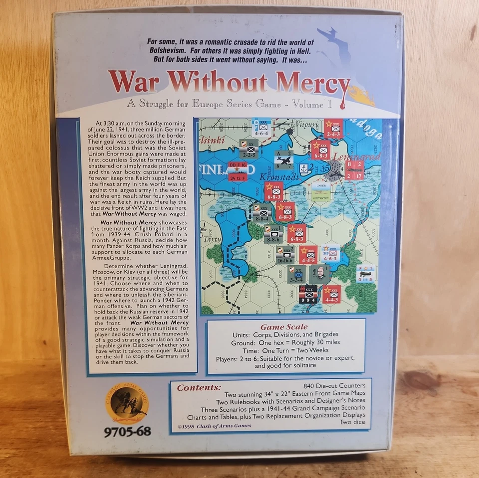 Clash of Arms Games: Struggle for Europe: War Without Mercy: Unpunched COMPLETE - Image 2 of 2