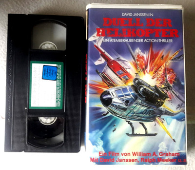 Atlas Video - Duell der Helikopter - VHS/Thriller/David Janssen  1. Auflage Rar