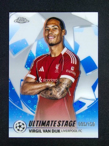 2025-26 Topps Chrome UEFA Virgil Van Dijk Ultimate Stage Blue /150