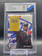 Shaquille O'Neal 1992-93 Skybox DP Rookie HOF Game Used Patch AUTO BGS 10 RARE🔥