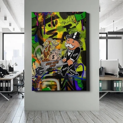 ✅WANDBILD LEINWAND, ACRYLGLAS MONEY MAKES DOLLAR CASH RICH PIC LUXUS ART PREMIUM - Bild 1 von 4