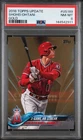 2018 Topps #US189 Shohei Ohtani (RC Year) GOLD /2018 3-Game HR Streak PSA 8