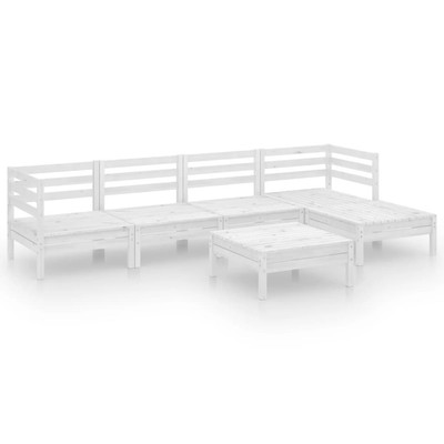 6-Piece Garden Lounge Set Made from Solid Pinewood for Outdoors vidaXL