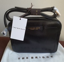 THE BRIDGE Borsa donna camera case a tracolla in pelle nera Linea Giovanna