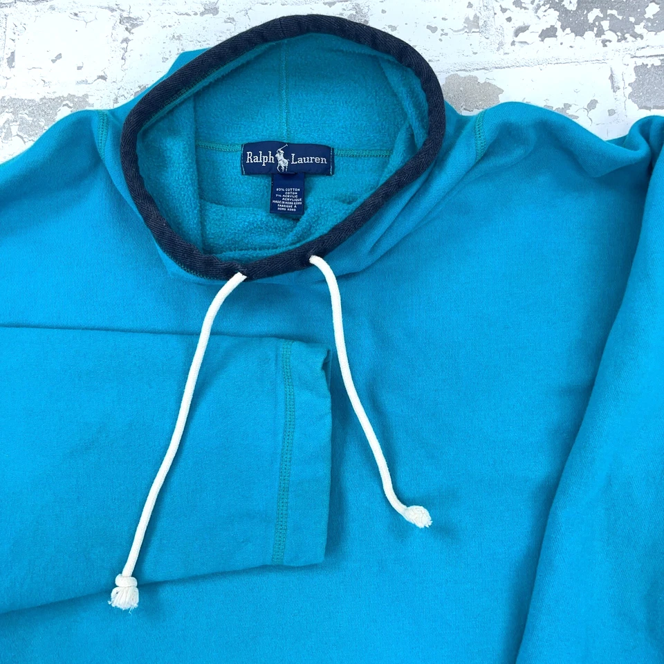 Sudadera Ralph Lauren De Colección Mujer Grande Azul Suéter Cuello Tortuga De Gran Tamaño * Foto 3 de 4