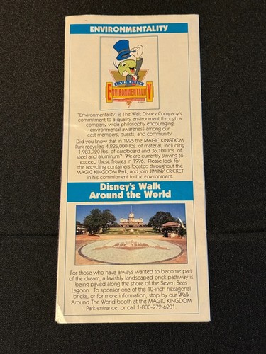 Magic Kingdom Guidemap November 10-16 1996 1990s Florida Vtg Brochure - Picture 3 of 3