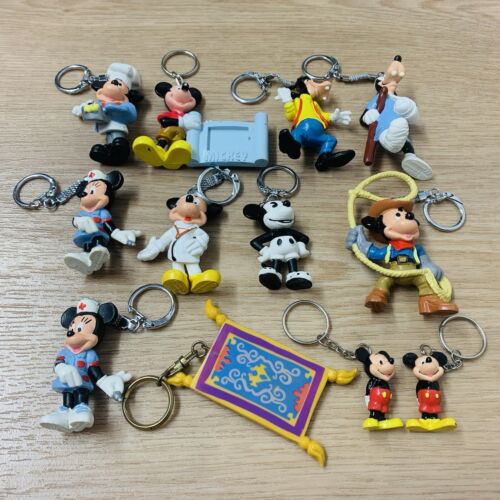 Vintage Bullyland Disney Mickey Mouse Themed Keychains Bundle Minnie, Goofy - Picture 2 of 6