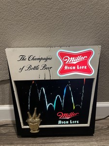 Rare Vintage 1960 Miller High Life Bouncing Ball Beer Working Motion Light Sign
