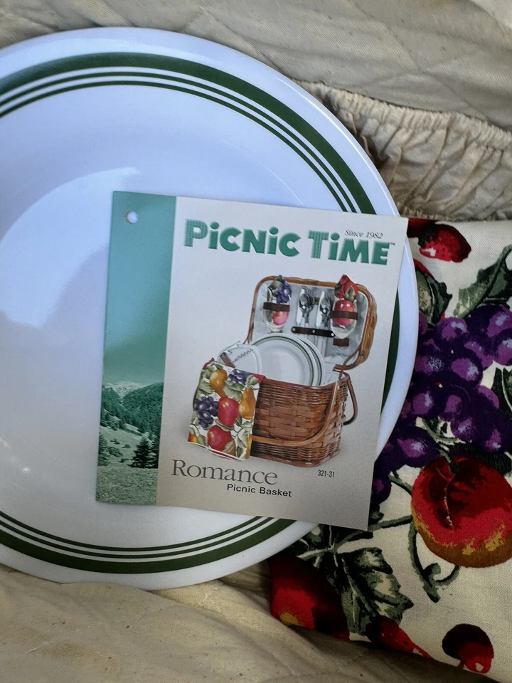 Picnic Time NUEVO Romance Ratán Bambú Cesta Platos Vasos Servilletas Mantel! Foto 4 de 4