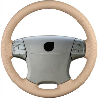 For Volvo 2008 V70 S80 XC70 Steering Wheel Cover Hand-Stitching Leather Wrap