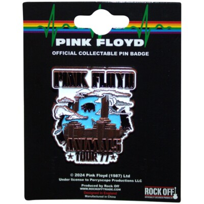 PINK FLOYD Metal Pin Badge: ANIMALS TOUR '77 3D: logo Official Merch gift £pba