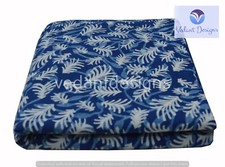 Indian 5 Yard Hand Block All Over Print 100 Cotton Dressmaking Craft Fabric