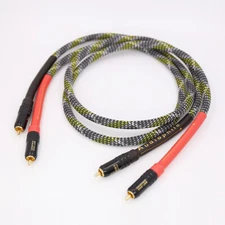 HI-End 7N OCC Silver Plated RCA Interconnect Audio Cable Audiophile RCA Cable