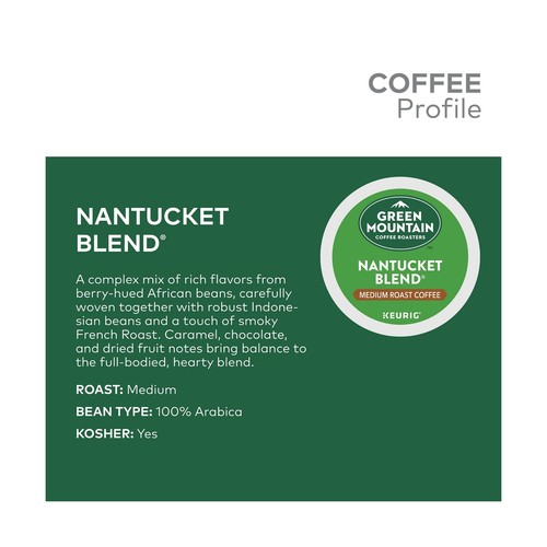 Green Mountain Coffee Roasters Nantucket Blend, Single-Serve Keurig K-Cup Pods - Picture 4 of 11