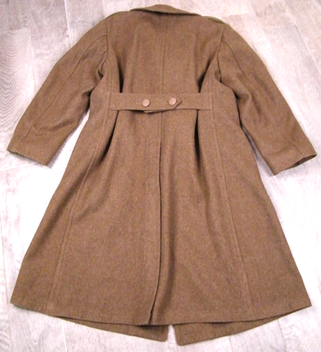 WWII US Army Heavy Wool Military Overcoat Roll Collar Trench Coat Men's 40 S - Picture 13 of 14