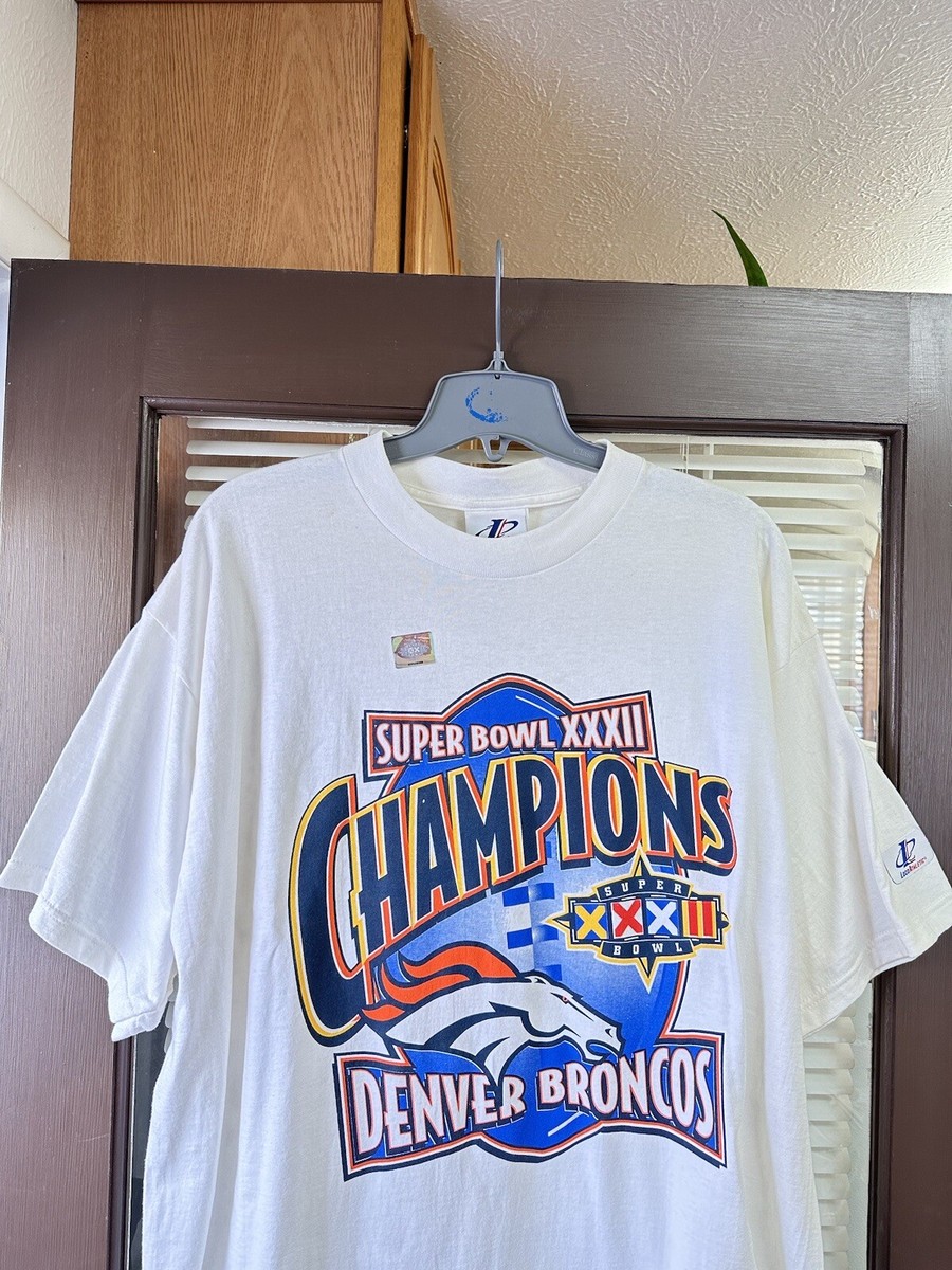 Vintage Denver Broncos Super Bowl XXXII 32 Champions T-Shirt NEW
