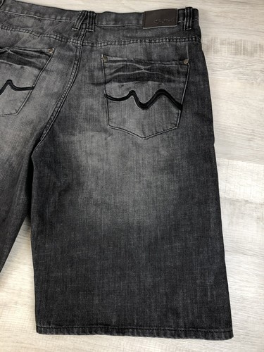 PJ Mark Jean Shorts Faded Black Denim Vintage Y2K 100% Cotton Men 44 (Actual 42) - Picture 11 of 22