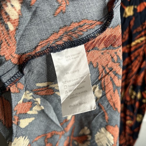 Thakoon Collective Blue Orange Floral Button Up Maxi Dress Women's Size 8 - Picture 12 of 15