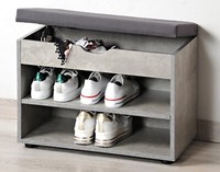 Kesper Schuhschrank Mit Sitzkissen B 60 X H 47 X T 30 Cm Farbe Grau 15934-13