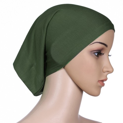 Muslim Cotton Tube Cap Inner Underscarf Head Wrap Bonnet Islamic Women Hat Hijab - Picture 19 of 26