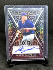 JUSTIN CAMPBELL 2023 Leaf Exotic Leopard Mojo Auto Prospect RC 1/1 - PACK FRESH!