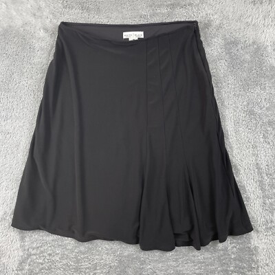 White House Black Market Skirt Womens M Black A-Line Side Zip Lined Knee  Length