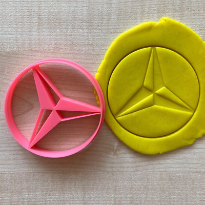 Mercedes Logo Cookie Cutter, Auto  Cake, Gingerbread Biscuit Fondant Icing