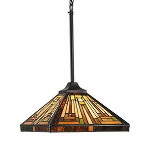 Capulina Tiffany Style Kitchen Lighting, 1-Light Stained ...