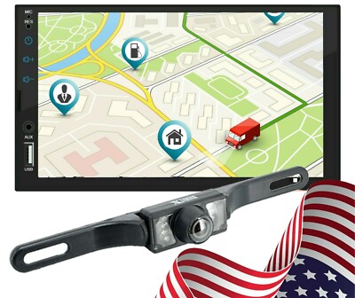 200W 7'' 2DIN Car Stereo Radio MirrorLink Compatible + Rearview Backup Camera