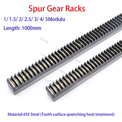 1-5Modulu Spur Gear Racks 45#Steel Quenching For CNC Linear Motion Length 1000mm