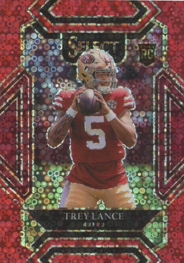 Picture of 2021 Panini Select - Club Level Red Disco Prizm #245 Trey Lance /49 (RC ...