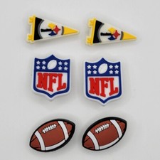 NFL Pittsburgh Steelers Football Team For Crocs Shoe Charms Jibbitz - 6 pieces