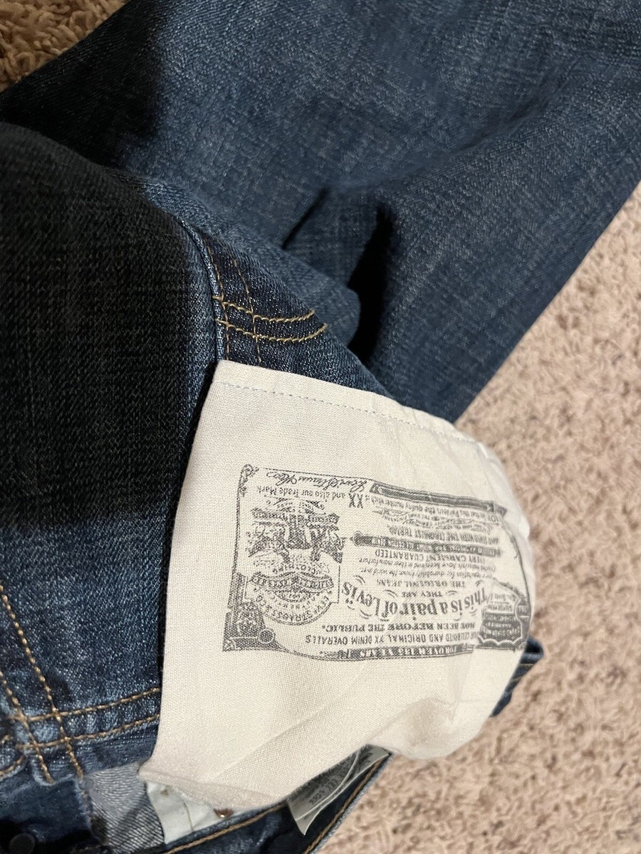 Vintage Levis 501 Mexico made Button Fly Dark Wash Straight