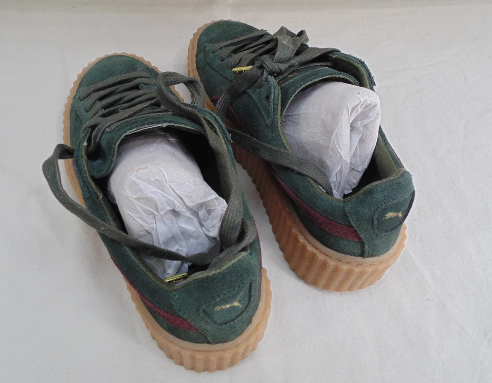Zapatillas Tenis Puma X Fenty Damas Plataforma Verde Gamuza 5.5  Foto 3 de 4