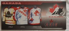 Team Canada Size 16 X 7 wall plaque of Different  jerseys From 1963 1974 1983 NM