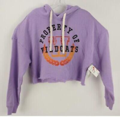 BP Sweater Cropped Wildcats Purple Hoodie Sz M NEW NWT N122