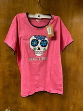 Women's NWT "Lazy One"  Dead Tired pink short sleeve t-shirt. Size M.