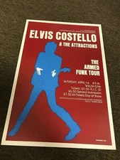 Elvis Costello & Attractions 1978 Rhode Island Cardstock Concert Poster 12x18