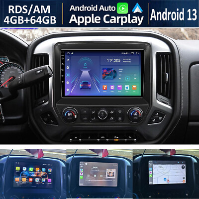Android 13 For 2014-2018 Chevrolet Silverado GMC Sierra Car Radio Stereo 4+64G