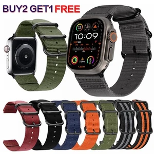 Nylon Sports Band Strap for Apple Watch Ultra3 Series 11 10 9 8 7 6 SE 42mm-49mm