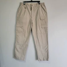 Propper Tactical Pants Mens Khaki Beige Stretch Waist Tag 40x34 Measures 38x33