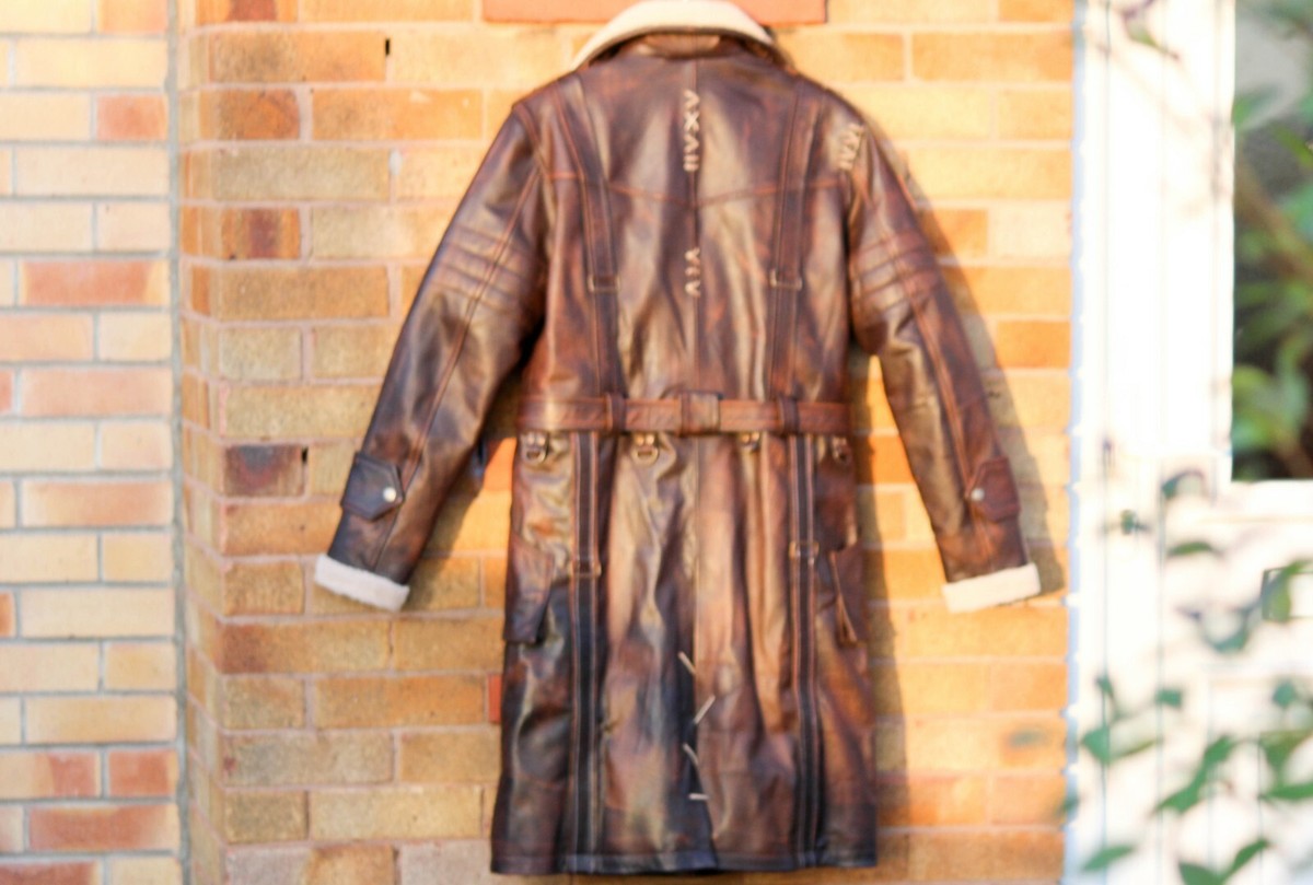 Elder Maxson Fallout Distressed Brown Cowhide Leather Long Coat / XS-5X  u0026amp; Custom | eBay