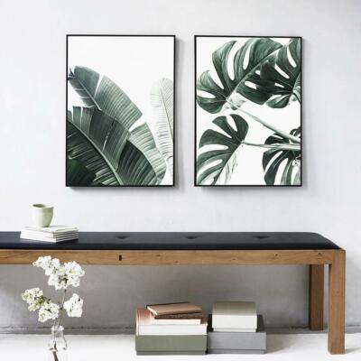 Palm Leaf Poster Monstera Wall Art | eBay