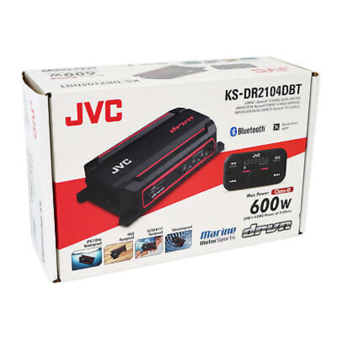 JVC KSDR2104DBT 4Channel 600W ClassD Digital Compact Amplifier w
