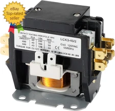 120V Coil 2 Pole FLA 40 Amp Definite Purpose AC Contactor
