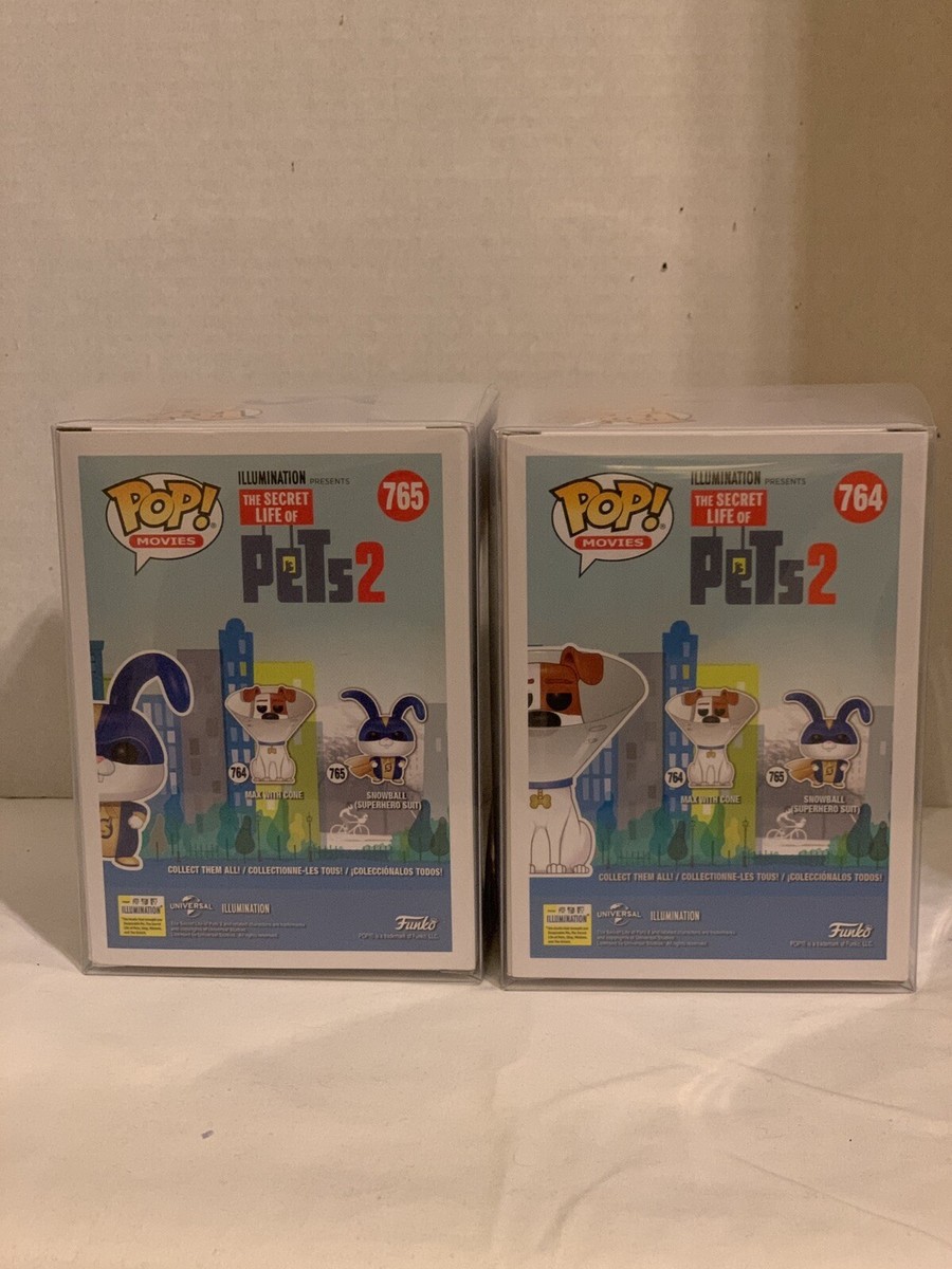 FUNKO POP スノーボール　マックス　ペット　2点セット　希少 Funko Pop Secret Life Of Pets 2 Max With Cone Snowball Superhero