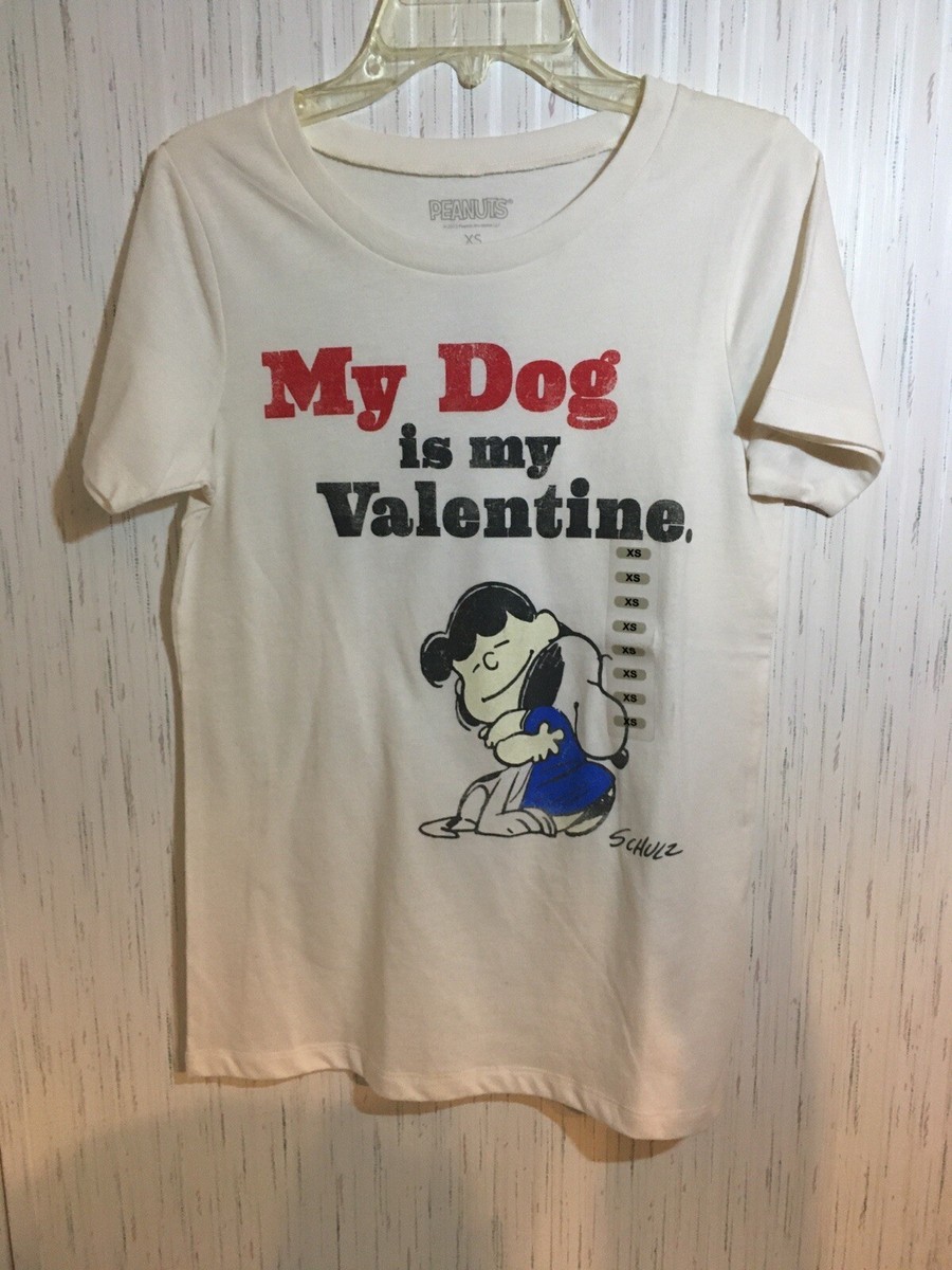 Peanuts My Dog Is My Valentine T-Shirt Women's Small