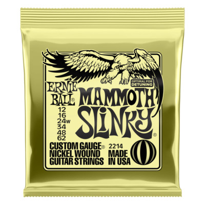 Ernie Ball 2214 Mammoth Slinky Nickel Wound Electric Guitar Strings; gauge 12-62